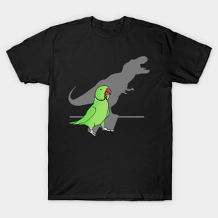 T-rex shadow - green indian ringneck T-Shirt